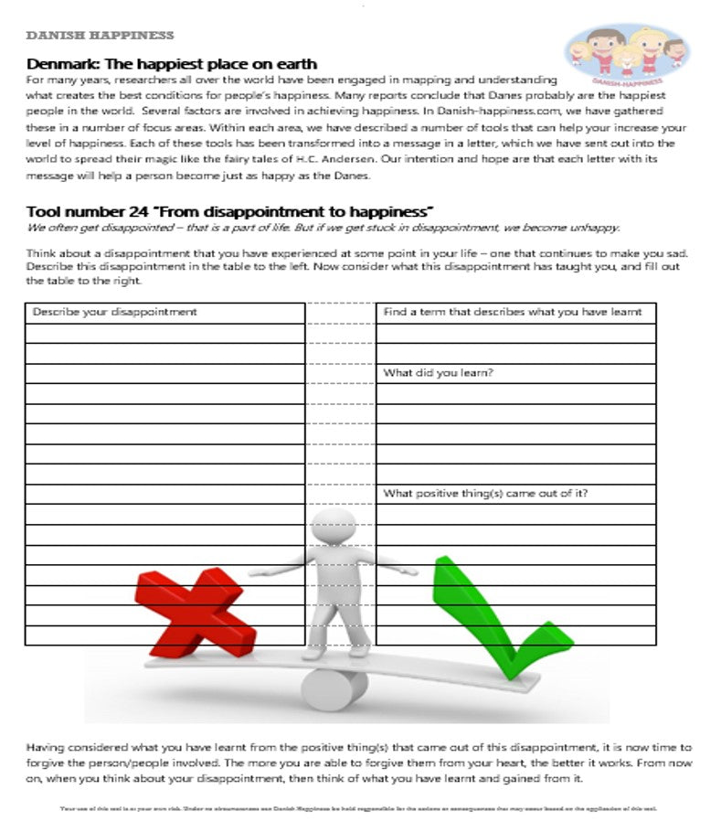 Tool number 24 ”From disappointment to happiness”